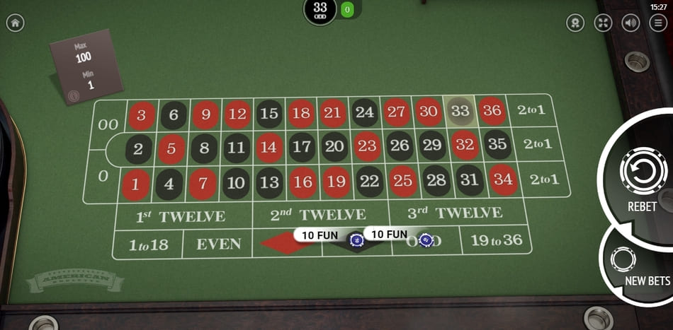 best online roulette american type